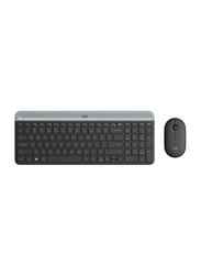 Logitech MK470 Slim Wireless English Keyboard and Mouse Combo Set, Black