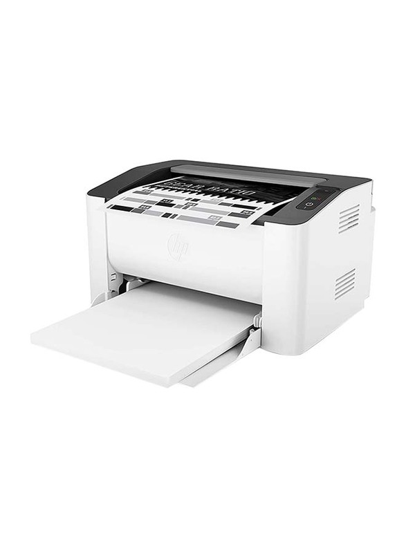 HP 107a Black and White Laser Printer, White