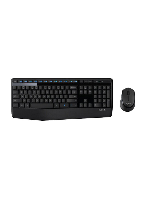 

Logitech Mk345 Rf Wireless English Keyboard and Mouse Combo Set, Black