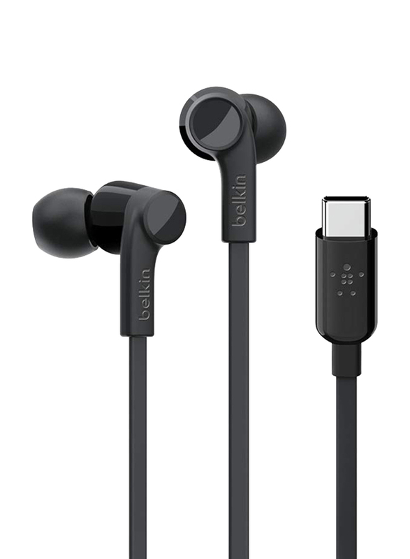 Belkin Wired In-Ear Noise Cancelling Headphones, Black