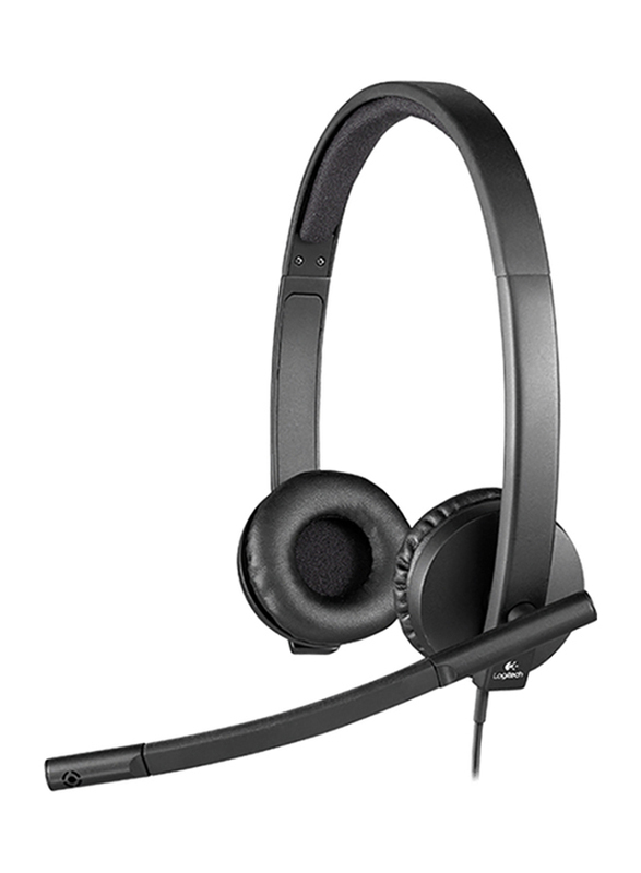 Logitech Business Series H570E USB Cable On-Ear Noise Cancelling Headset with Mic, Black