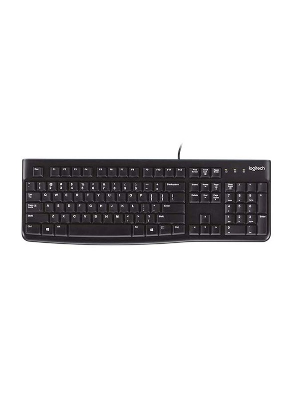 Logitech K120 Wired English Keyboard, Black
