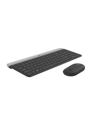 Logitech MK470 Slim Wireless English Keyboard and Mouse Combo Set, Black