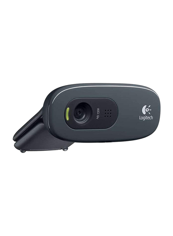 Logitech C270 Desktop or Laptop Webcam, Black