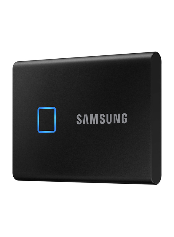 Samsung 2TB SSD T7 Touch External Portable Hard Drive, USB 3.2, Fingerprint and Password Security, MU-PC2T0K, Black