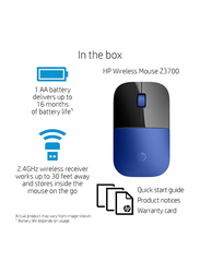 HP Z3700 Wireless Optical Mouse, Blue