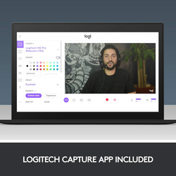 Logitech C922 Pro Stream Webcam for YouTube/Twitch/XSplit/PC/Mac/Laptop/Macbook/Tablet, Black