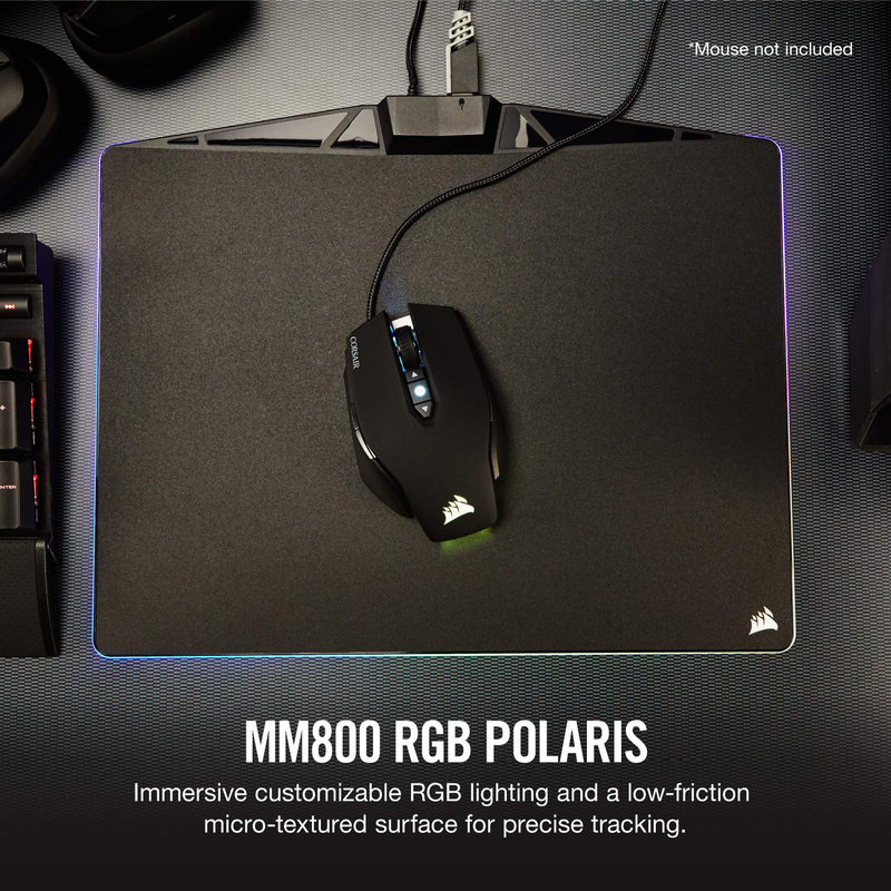 Corsair MM800 RGB Polaris Gaming Mouse Pad, Black