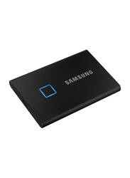 Samsung 2TB SSD T7 Touch External Portable Hard Drive, USB 3.2, Fingerprint and Password Security, MU-PC2T0K, Black