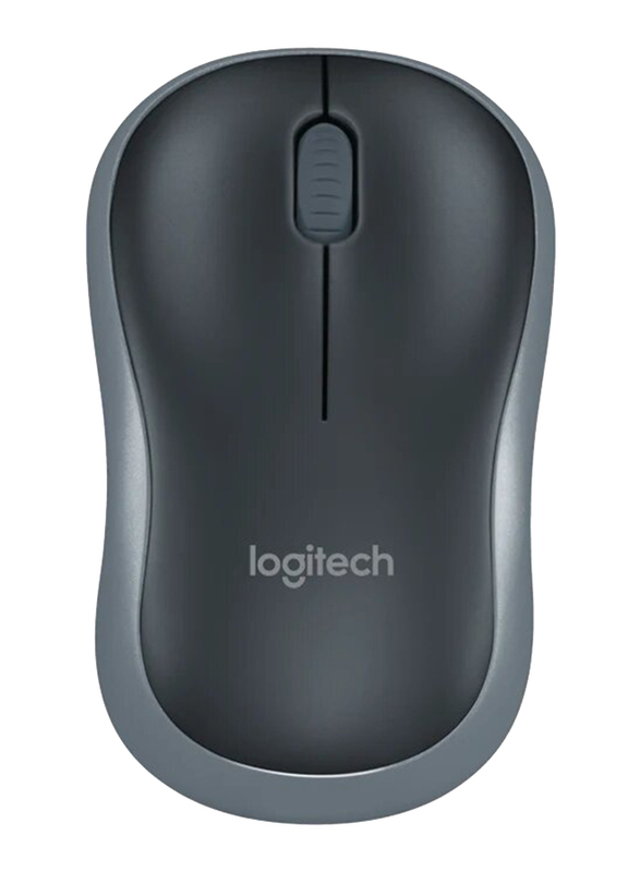 Logitech M185 Wireless Optical Mouse, Black/Grey