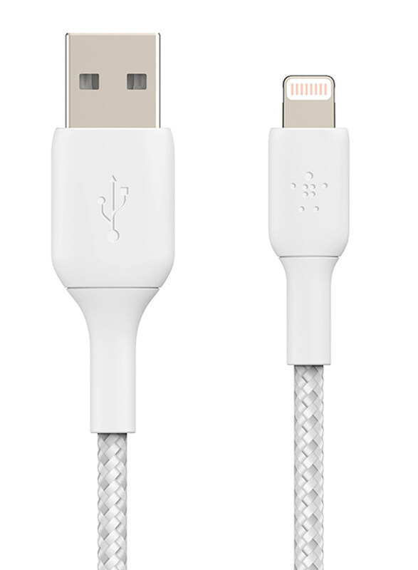 

Belkin 2-Meter Boost Charge Braided Lightning Cable, USB Type A Male to Lightning for Apple Devices, White