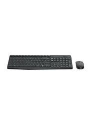 لوجيتك MK235 مجموعة لوحة مفاتيح وماوس لاسلكية إنجليزية ، رمادي / أسود