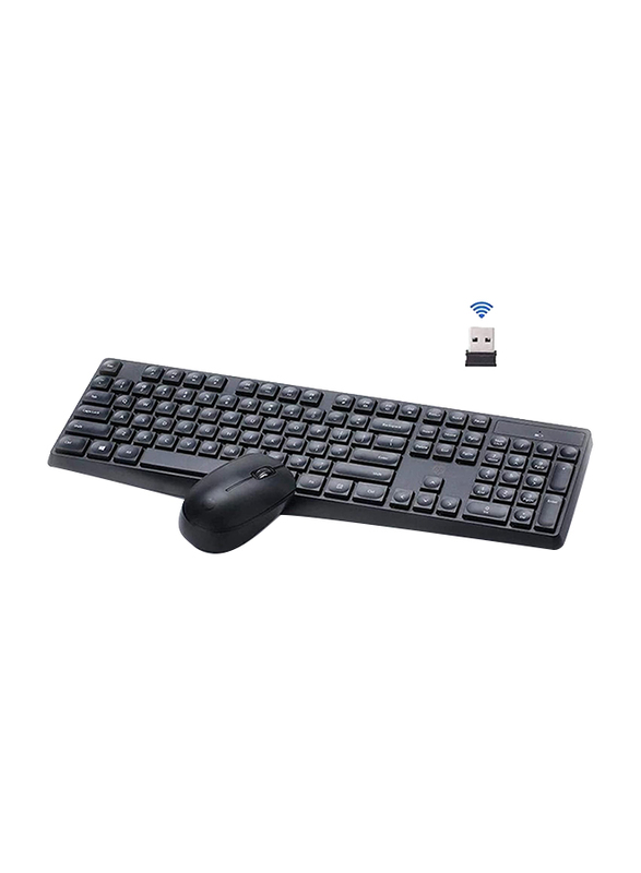 إتش بي CS10 لوحة مفاتيح وماوس اللاسلكية باللغة الإنجليزية ، أسود