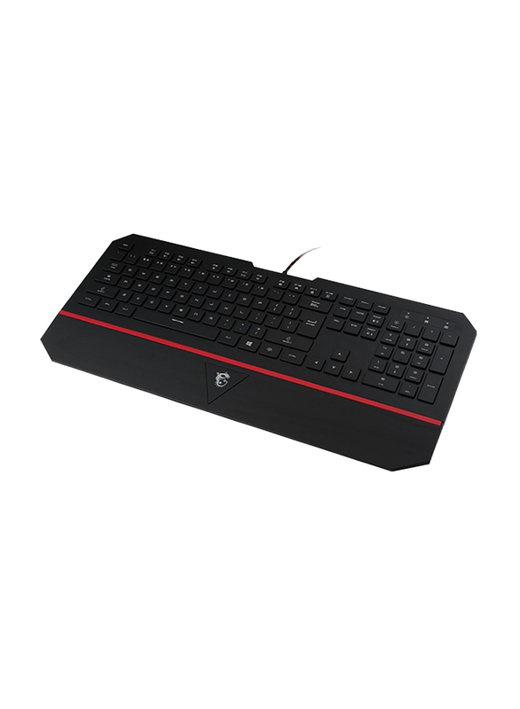 MSI DS4100 Wired Interceptor Gaming English Keyboard, Black