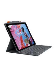 Logitech Apple iPad Air (3rd Generation) Slim Folio English Keyboard Tablet Case Cover, Graphite Black