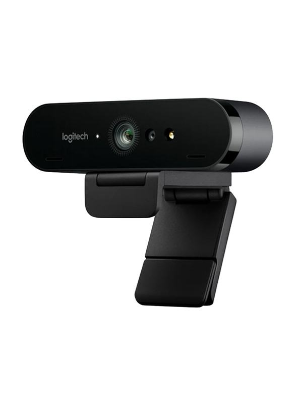 Logitech Brio 4K Ultra HD Webcam, with Right Light 3 and HDR, Black