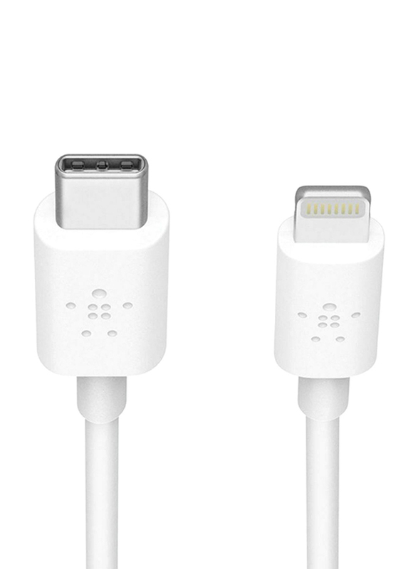 

Belkin 1.2-Meter Lightning Cable, USB Type-C Male to Lightning Data Cable for iOS Devices, White