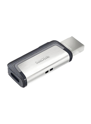 SanDisk 128GB Ultra OTG Dual Drive USB Type-C Flash Drive, Black/Silver
