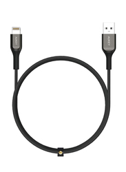 AUKEY 1.2-Meter CB-AKL1 Lightning Kevlar Cable, USB Type A Male to Lightning, MFI for Smartphones/Tablets, Black