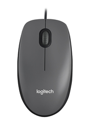 Logitech M100 Wired Optical Mouse, Grey