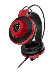 Msi DS501 3.5mm Jack Over-Ear Gaming Headset, Red/Black
