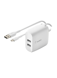 Belkin US Wall Charger, USB-A To Micro-USB Data and Charge Cable, White