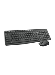 Logitech MK235 Wireless English Keyboard and Mouse Combo Set, Grey/Black