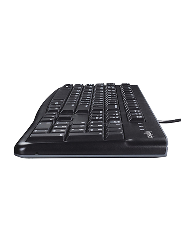 Logitech K120 English/Arabic Keyboard, Black