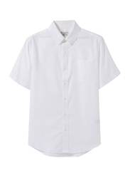 جيوردانو قميص بأكمام قصيرة للرجال L أبيض
