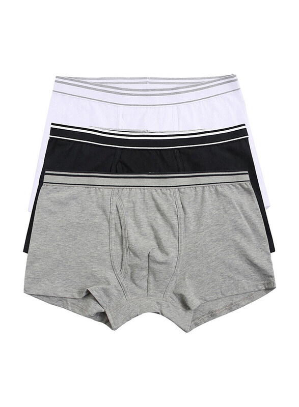 

Giordano 3-Piece Trunks for Men, Black/Grey/White, Medium