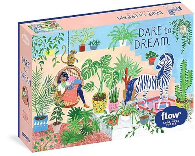 

Dare to Dream 1000Piece Puzzle Flow for Adults Families Picture Quote Mindfulness Game Gift Jig by van der Hulst, Astrid - magazine, Editors of Flow -