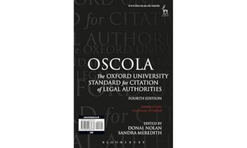 

OSCOLA by Donal University of Oxford, UK NolanSandra Meredith-Paperback
