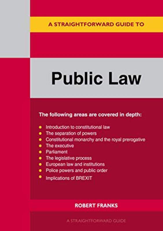 

A Straightforward Guide to Public Law by Robert Franks-Paperback