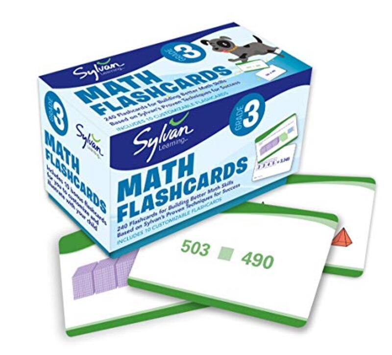 3Rd Grade Math Flashcards 240 Flashcards For Improving Math Skills Place Value Comparing Numbers By Sylvan Learning Paperback