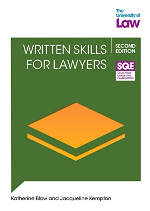 Sqe2 Written Skills For Lawyers 2E By Blow, Katherine -Paperback