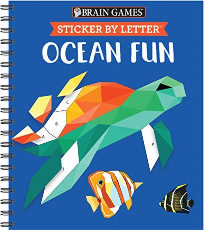 

Brain Games - Sticker by Letter: Ocean Fun (Sticker Puzzles - Kids Activity Book),Paperback by Publications International Ltd - Brain Games - New Seas