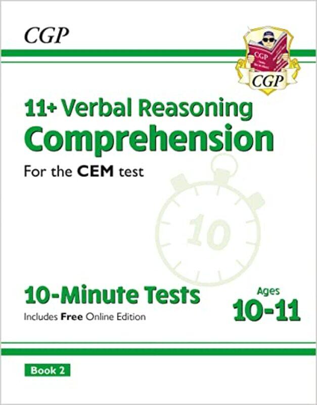 

11 Cem 10Minute Tests Comprehension Ages 1011 Book 2 With Online Edition by CGP Books - CGP Books-Paperback