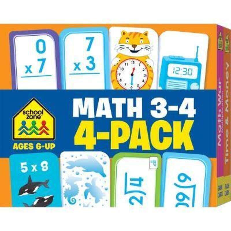 

Math 3-4 Flash Card 4-Pack.paperback,By :School Zone