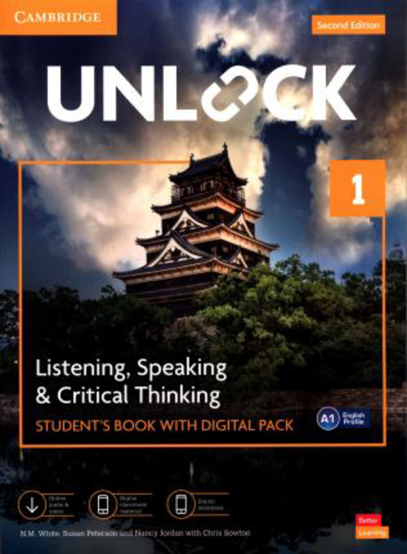 Unlock Level 1 Listening, Speaking and Critical Thinking Student's Book with Digital Pack, Paperback Book, By: N. M. White