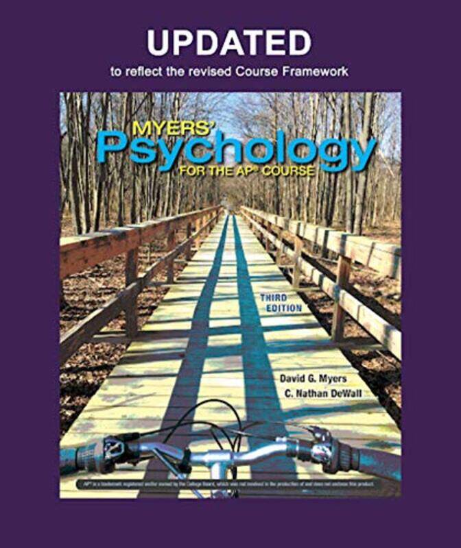 

Updated Myers' Psychology For Ap By David A Myers Hardcover