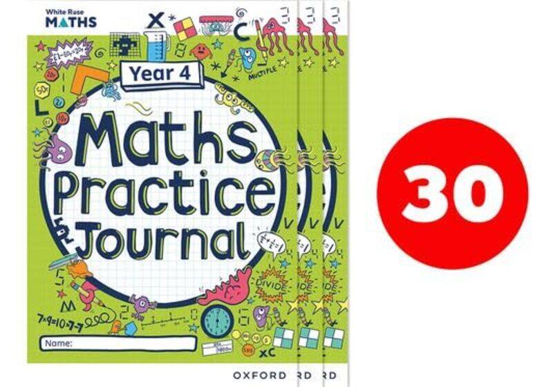 

White Rose Maths Practice Journals Year 4 Workbooks Pack of 30 by Mary-Kate Connolly-Paperback