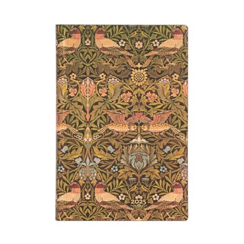 

Morris Birds (William Morris) Mini 12-month Horizontal Softcover Flexi Dayplanner 2025 (Elastic Band Closure) by Paperblanks -Paperback