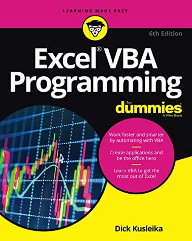 

Excel VBA Programming For Dummies 6th Edition by Kusleika, D Paperback