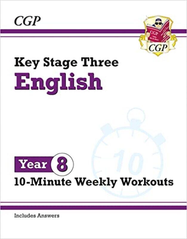 

New Ks3 Year 8 English 10-Minute Weekly Workouts By Cgp Books - Cgp Books Paperback