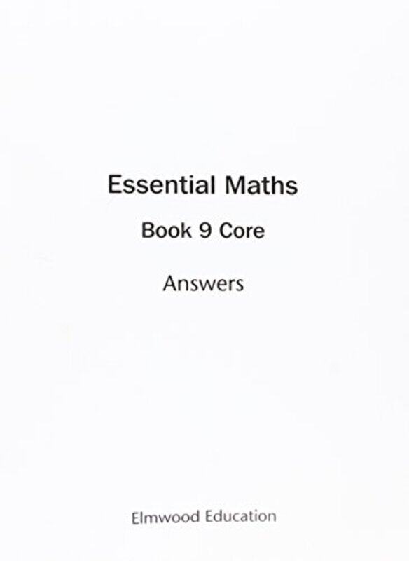 

Essential Maths 9 Core Answers by David RaynerMichael White-Paperback