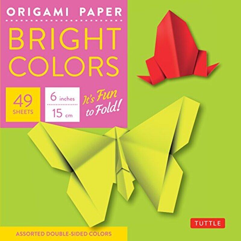 

Origami Paper - Bright Colors - 6" - 49 Sheets: Tuttle Origami Paper: Origami Sheets Printed With 6 By Tuttle Publishing Paperback