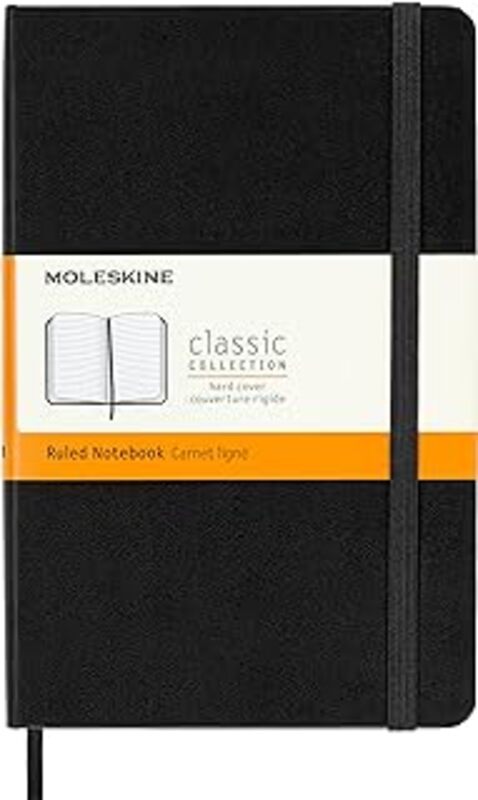 Moleskine Medium Ruled Hardcover Notebook Black by Moleskine Paperback