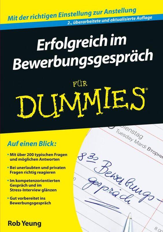 

Erfolgreich im Bewerbungsgesprach fur Dummies by Rob Talentspace Ltd, London, UK Yeung-Paperback