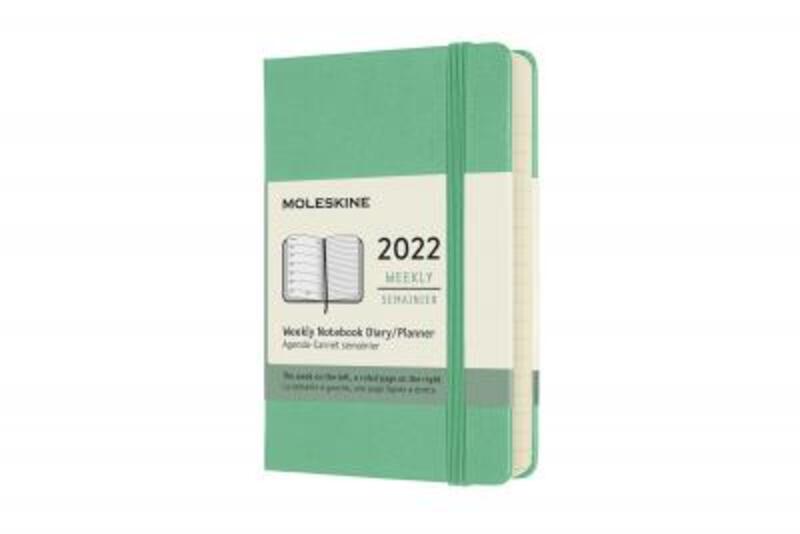 Moleskine 2022 Weekly Planner, 12m, Pocket, Ice Green, Hard Cover (3.5 X 5.5).paperback,By :Moleskine