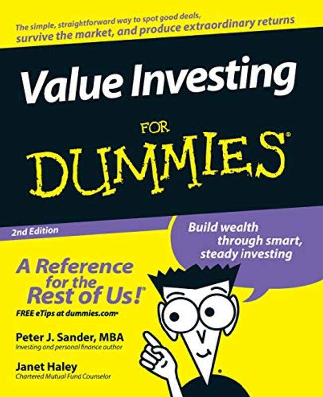 

Value Investing For Dummies For Dummies Business & Personal Finance By Peter J. Sander Paperback